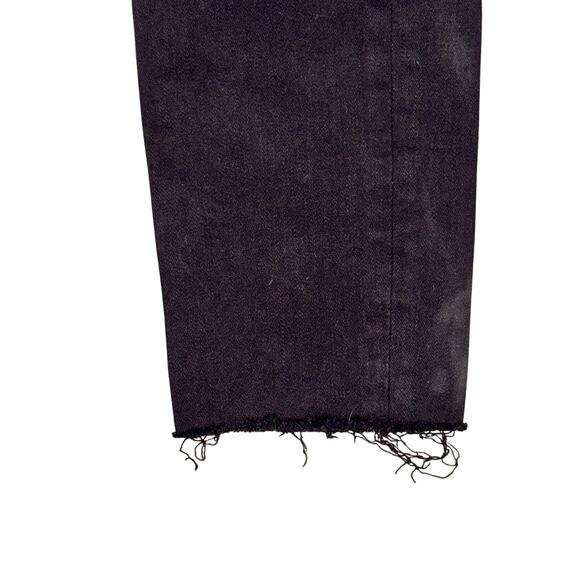 Good American Straight Leg Ankle Jeans Womens Sz 2/26 Black Button Fly High Rise - Picture 4 of 7